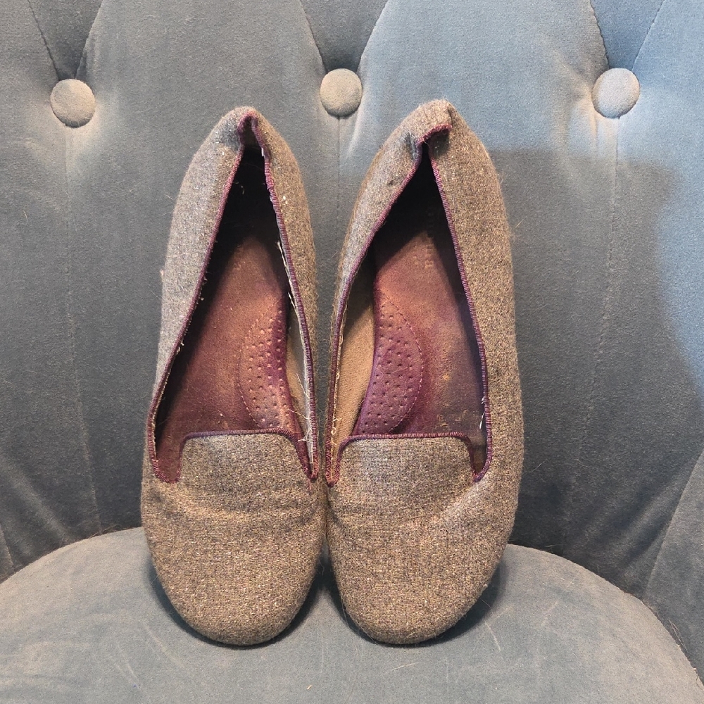 Sonoma Purple, Gray, and Silver Flats Comfortable Loafers